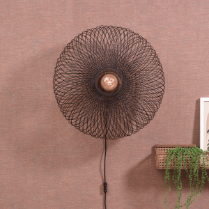 GOOD&MOJO Wandlamp 'Cango' Bamboe, 60cm, kleur Zwart