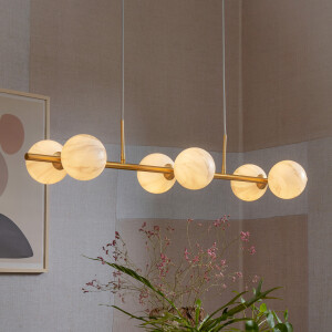 its about RoMi Hanglamp 'Carrara' 6-lamps, Marmerlook, kleur Wit