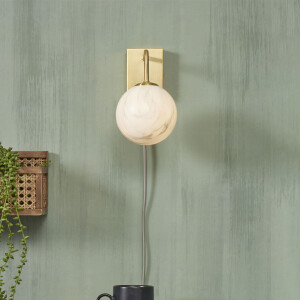 its about RoMi Wandlamp 'Carrara' Marmerprint, kleur Goud