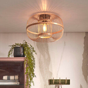 GOOD&MOJO Plafondlamp 'Hokkaido' Bamboe, 38cm, kleur Naturel