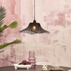 GOOD&MOJO Hanglamp 'Ibiza' Bamboe, 50cm, kleur Zwart