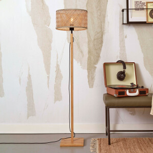 GOOD&MOJO Vloerlamp 'Java' Bamboe, 128cm, kleur Naturel