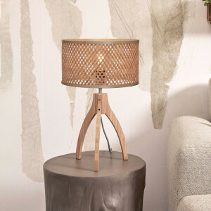 GOOD&MOJO Tafellamp 'Java' 3-poot, Bamboe, kleur Naturel