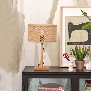 GOOD&MOJO Tafellamp 'Java' Bamboe, 38cm, kleur Naturel