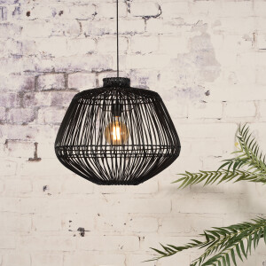 GOOD&MOJO Hanglamp 'Madagascar' Rotan, 60cm, kleur Zwart