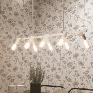 its about RoMi Hanglamp 'Miami' 8-lamps, kleur Wit