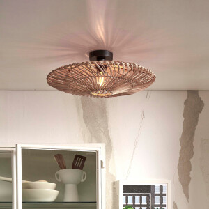 GOOD&MOJO Plafondlamp 'Zanzibar' Rotan, 55cm, kleur Naturel