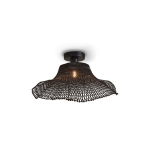 GOOD&MOJO Plafondlamp 'Ibiza' Bamboe, 50cm, kleur Zwart