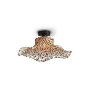 GOOD&MOJO Plafondlamp 'Ibiza' Bamboe, 50cm, kleur Naturel/Zwart