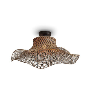 GOOD&MOJO Plafondlamp 'Ibiza' Bamboe, 65cm, kleur Naturel/Zwart