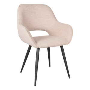 LABEL51 Eetkamerstoel 'Fer' Bouclé, kleur Naturel