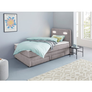 INOSIGN Boxspring Luan Laden, ledverlichting en topmatras, in breedte 120 cm en 180 cm