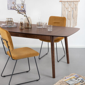 Sohome Uitschuifbare Eettafel 'Montreux' Walnoot, 180-219 x 90cm