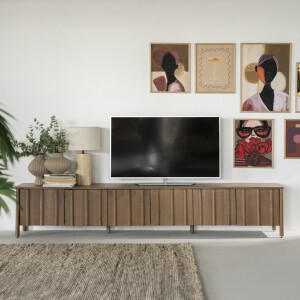 Eleonora TV-meubel 'Jake' Eiken, 264cm, kleur Bruin