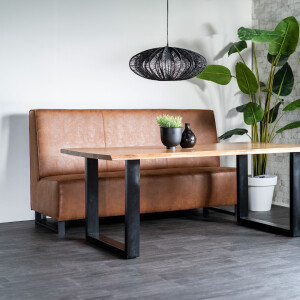 Sevn Eetkamerbank 'Jelle' 200cm, kleur cognac