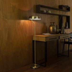 Dutchbone Vloerlamp 'Eclipse' 130cm, kleur Goud