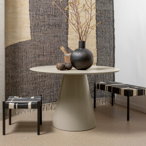 WOOOD Ronde Eettafel 'Jorre' 120cm, kleur Antique Beige