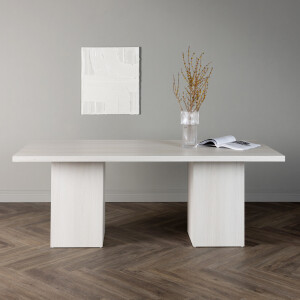 Nohr Eettafel 'Kaden' MDF, 200 x 90cm, kleur Whitewash