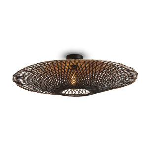 GOOD&MOJO Plafondlamp 'Kalimantan' Bamboe, 87cm, kleur Zwart/Naturel