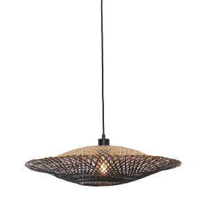 GOOD&MOJO Hanglamp 'Kalimantan' Bamboe, 60cm, kleur Zwart/Naturel