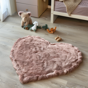 Kinder Vloerkleed Comfy Heart Roze Kids 80x150 Cm Hoogpolig Grandstone - Dekbed-Discounter.nl
