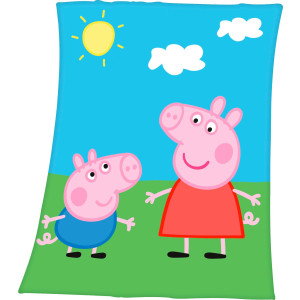 Kinderdeken Peppa Pig met leuk peppa pig-motief, knuffeldeken