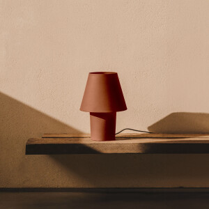Kave Home Tafellamp 'Canapost' Terracotta look, 30cm hoog
