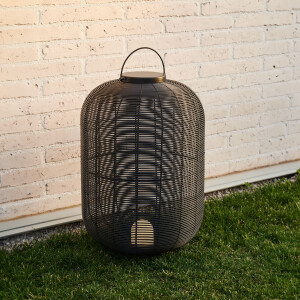 Kave Home Tafellamp 'Saranella' Rotan, 55 cm hoog, kleur Zwart