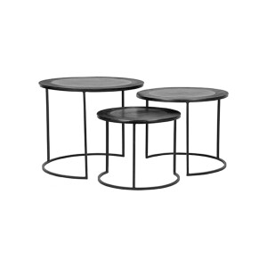 LABEL51 Salontafel 'Tres' Set van 3 stuks, kleur Zwart