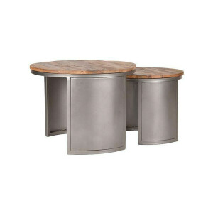 LABEL51 Salontafel 'Bunch', Set van 2, kleur Grijs