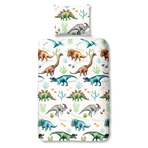 Kinderdekbedovertrek Katoen - 140x200 cm Meerkleurig - Dessin: Dieren - Good Morning - Dekbed-Discounter.nl