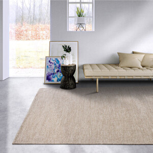 Wollen Vloerkleed Dehli - Naturel 200x80cm - Wol Katoen - Dekbed-Discounter.nl
