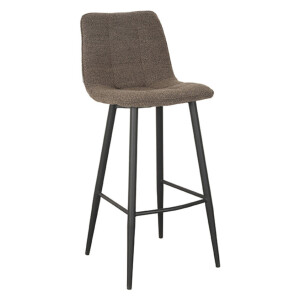 LABEL51 Barkruk 'Jelt' Bouclé, kleur Bruin (zithoogte 78cm)