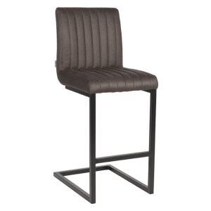 LABEL51 Barkruk 'Milo' kleur Antraciet (zithoogte 66cm)