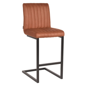 LABEL51 Barkruk 'Milo' kleur Cognac (zithoogte 66cm)