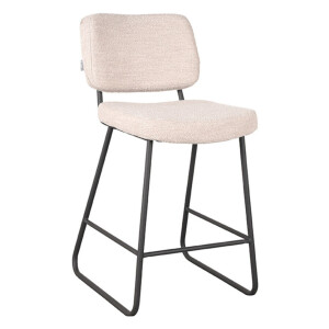 LABEL51 Barkruk 'Noah' Bouclé, kleur Naturel (zithoogte 65cm)