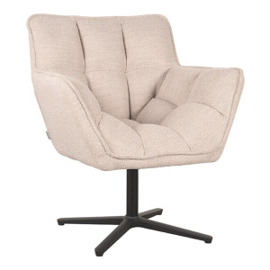 LABEL51 Draaifauteuil 'Ian' Bouclé, kleur Naturel
