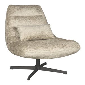 LABEL51 Draaifauteuil 'Nox' Elegance stof, kleur Beige
