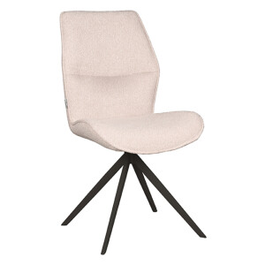 LABEL51 Eetkamerstoel 'Comfy' Bouclé, kleur Naturel