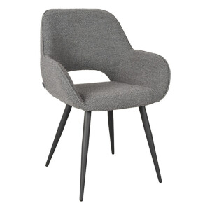 LABEL51 Eetkamerstoel 'Fer' Bouclé, kleur Grijs