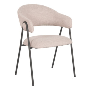 LABEL51 Eetkamerstoel 'Lowen' Bouclé, kleur Naturel