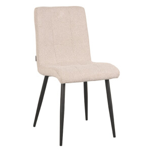 LABEL51 Eetkamerstoel 'Sam' Bouclé, kleur Naturel