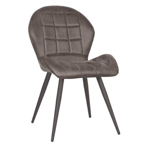 LABEL51 Eetkamerstoel 'Sil' Microvezel, kleur Antraciet