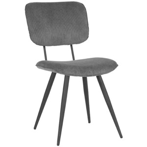 LABEL51 Eetkamerstoel 'Vic', Rib, kleur Grijs