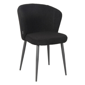 LABEL51 Eetkamerstoel 'Whirl' Teddy, kleur Zwart