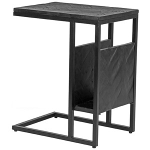 LABEL51 Laptoptafel 'Shift' Visgraat Mangohout, kleur Zwart