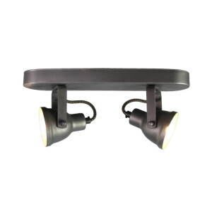 LABEL51 LED Spot 'Max' 2-lichts, kleur Burned Steel