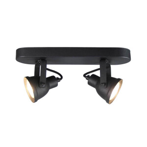 LABEL51 LED Spot 'Max' 2-lichts, kleur Zwart