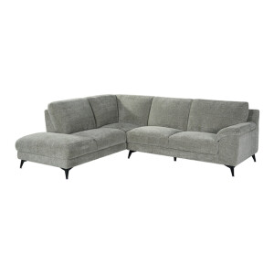 LABEL51 Loungebank 'Santino' Links, Elite stof, kleur Stone