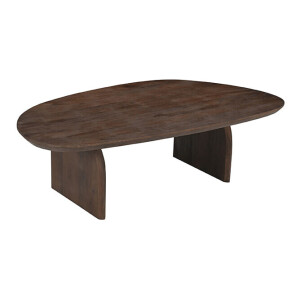 LABEL51 Organische Salontafel 'Cooper' Mangohout, 135 x 75cm, kleur Espresso